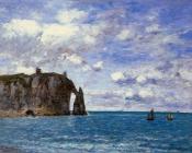 尤金 布丹 : Etretat, La Falaise d'Aval